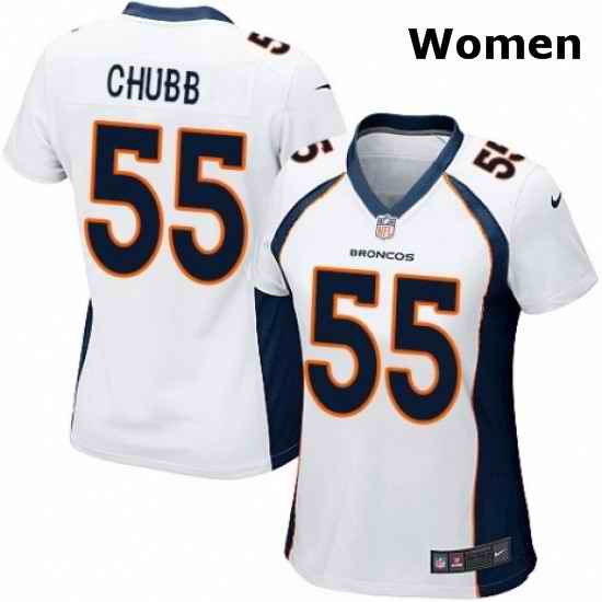 Womens Nike Denver Broncos 55 Bradley Chubb Game White NFL Jersey